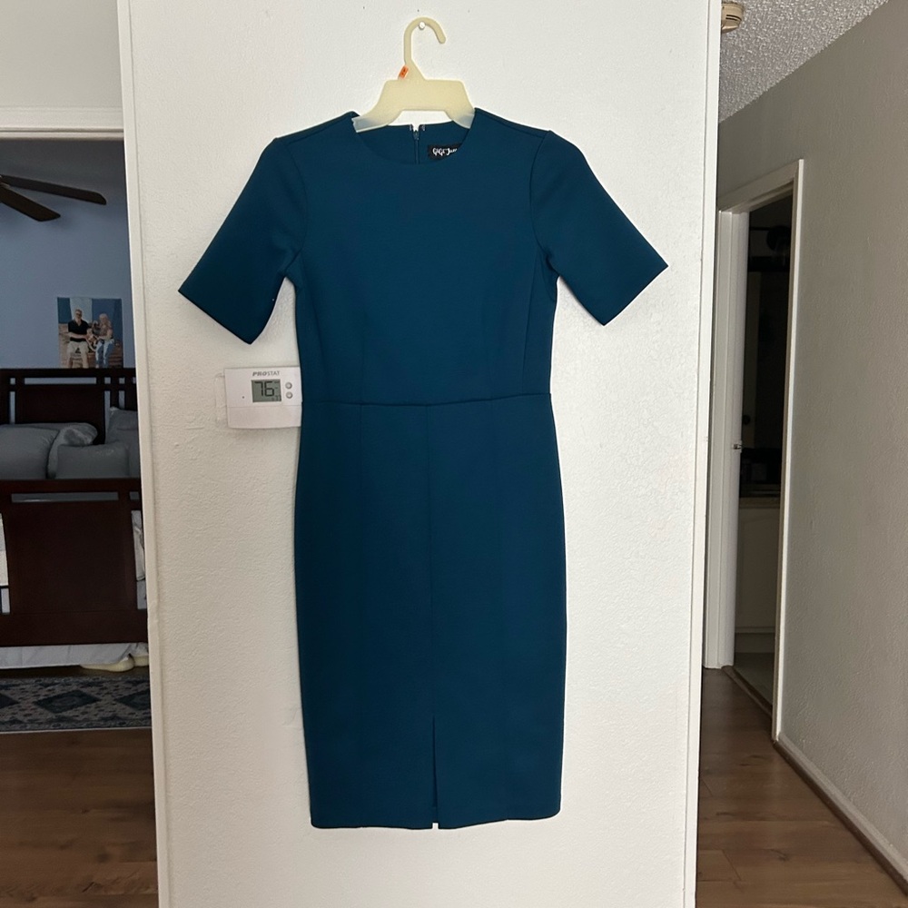 Chic Teal Midi Dress